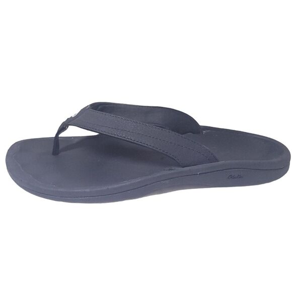 Olukai Ohana Black Flip-Flop Thong Sandals Women's 11 - Picture 2 of 12
